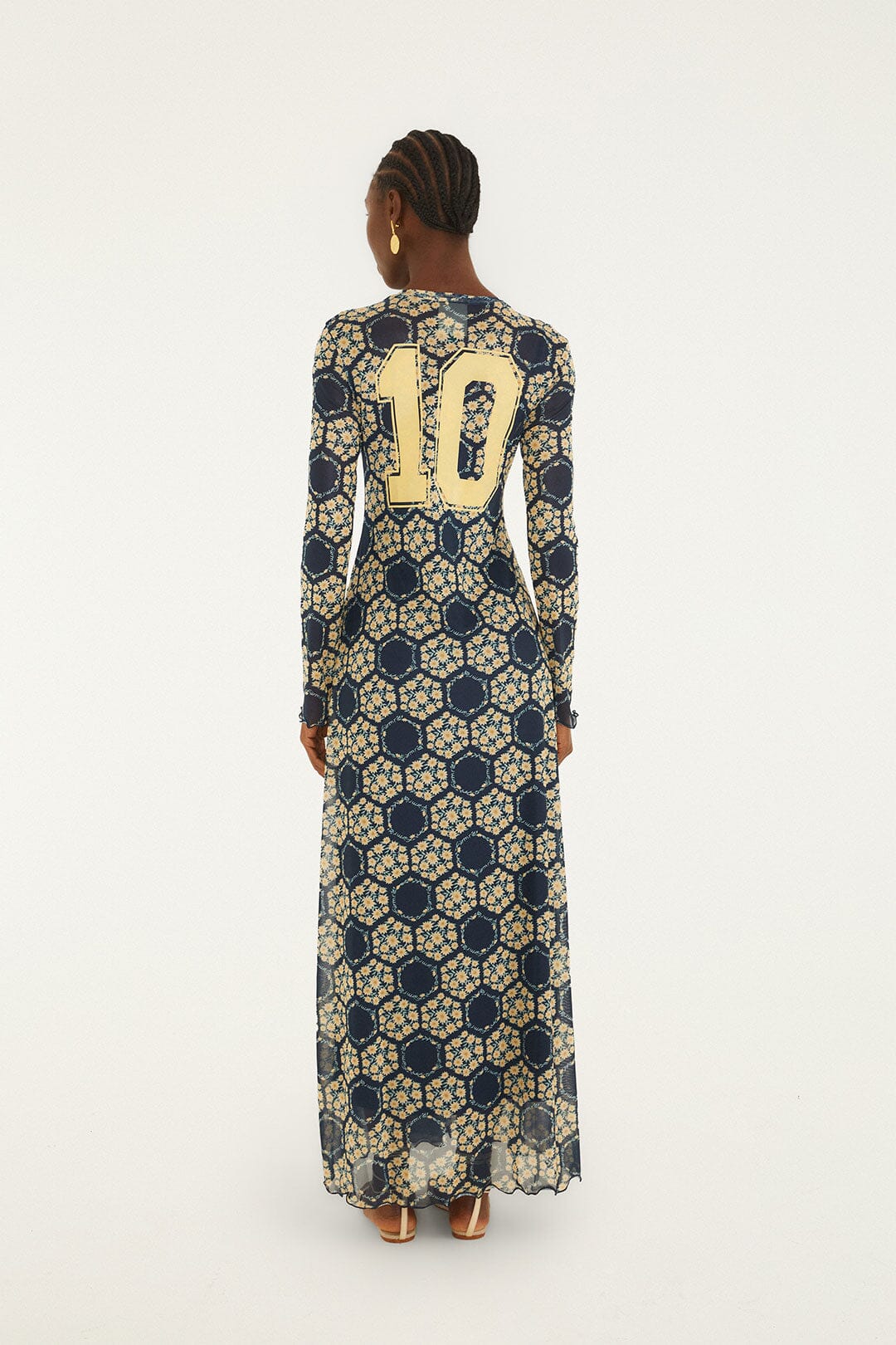 FARM Rio Shop Blue Farm Club Long Sleeve Maxi Dress