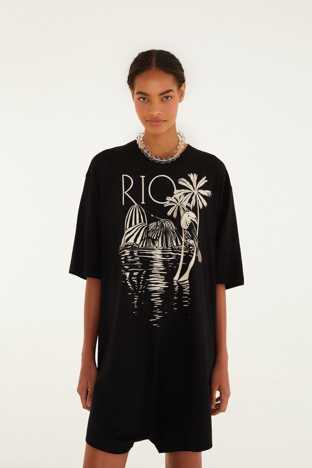 FARM Rio Shop B&w Rio Organic Cotton Mini Jumpsuit
