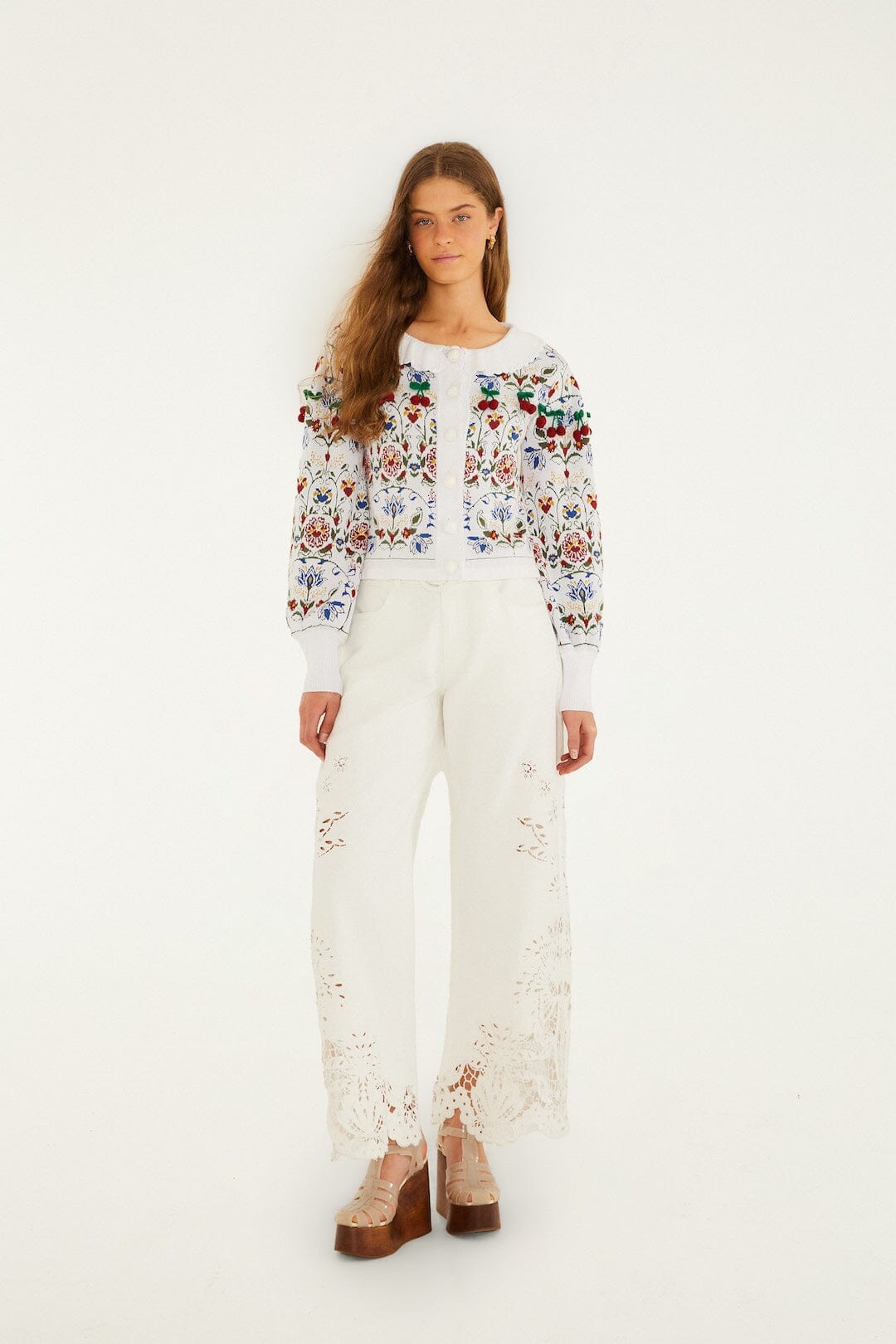 FARM Rio Shop Stitched Garden Ainika Knit Cardigan