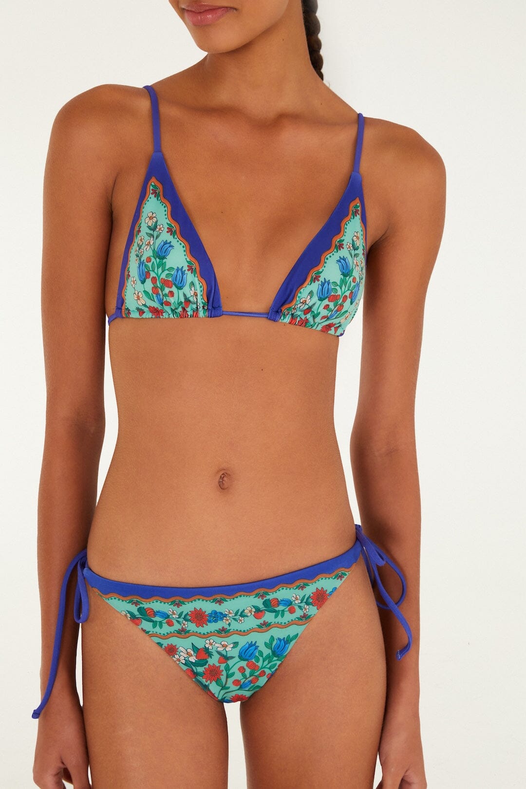 FARM Rio Shop Faded Green Fruit Beauty Tie Side Bikini Bottom