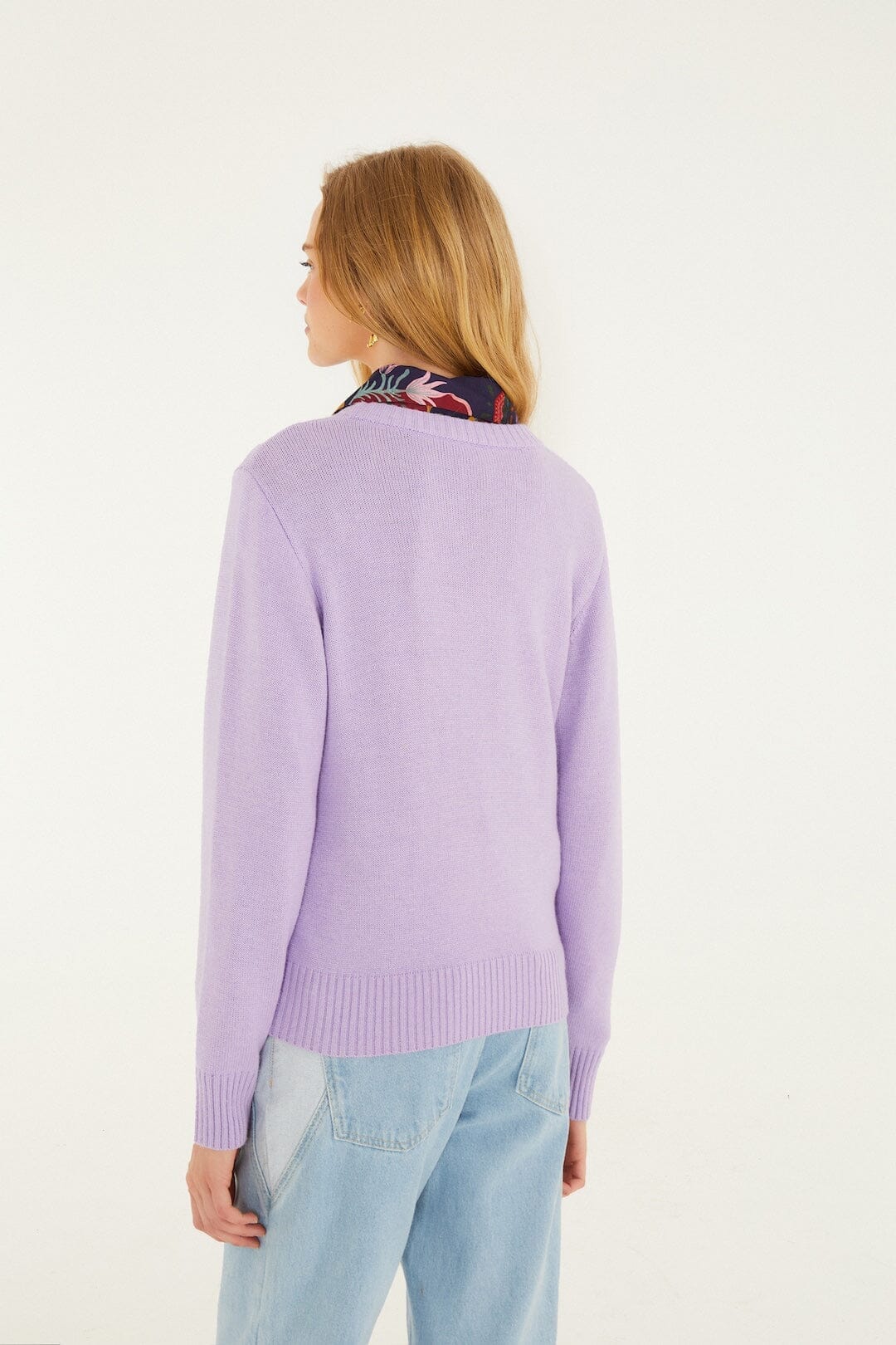 FARM Rio Sale by Type Lilac Going Bananas Knit Sweater