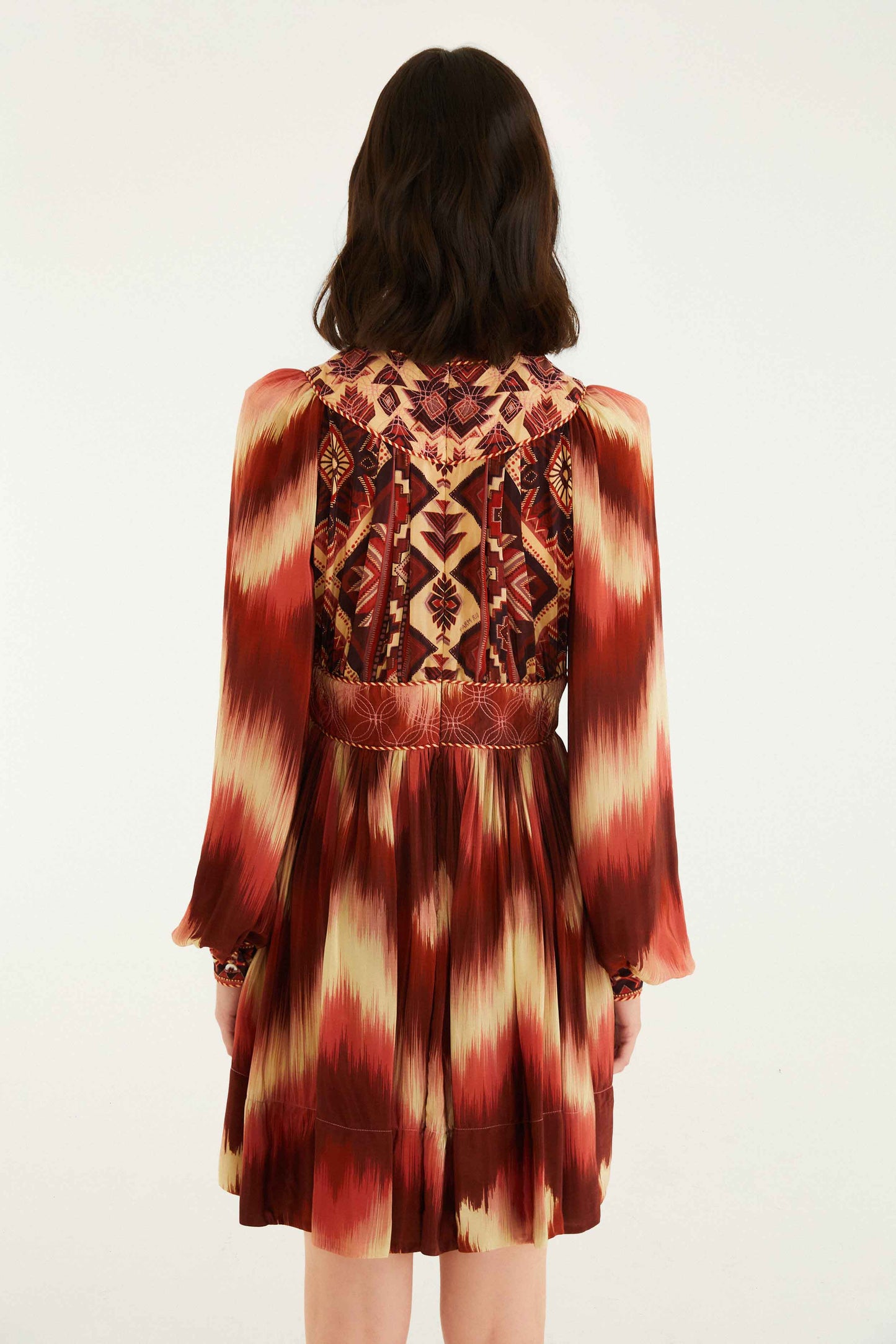 FARM Rio Sale Dresses Red Amanda Stripes Tapestry Quilted Mini Dress