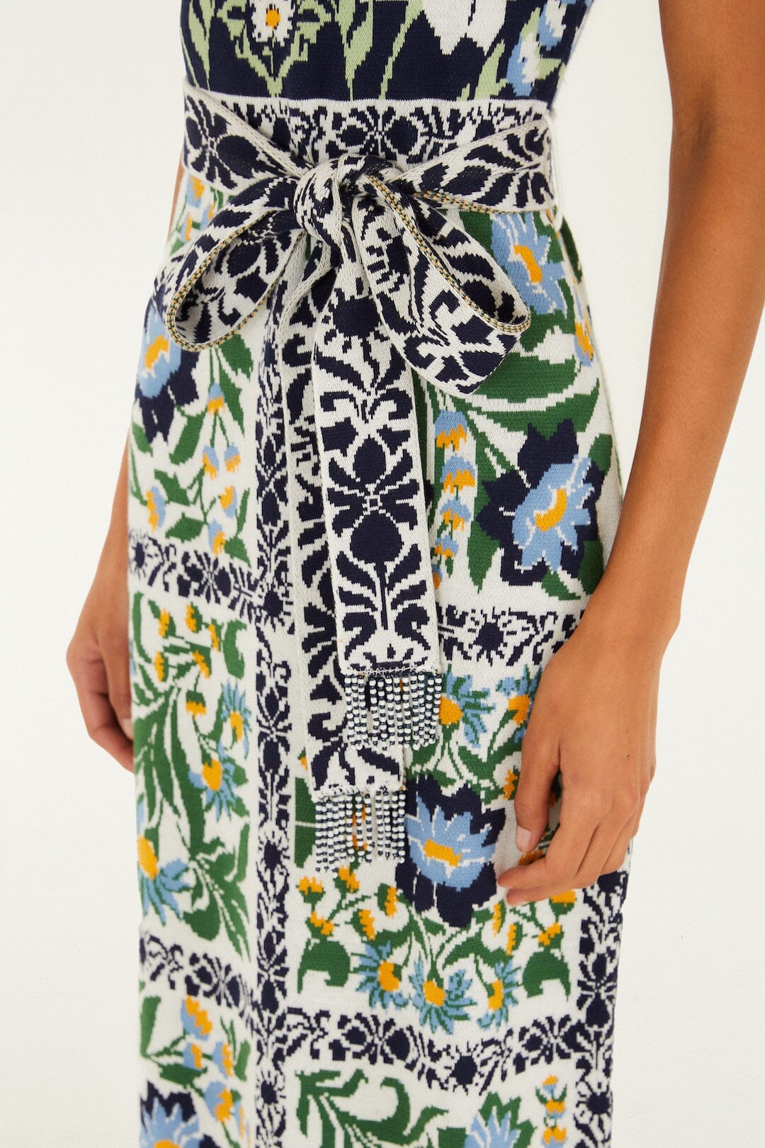 FARM Rio Shop Black Manoela Belted Knit Midi Dress