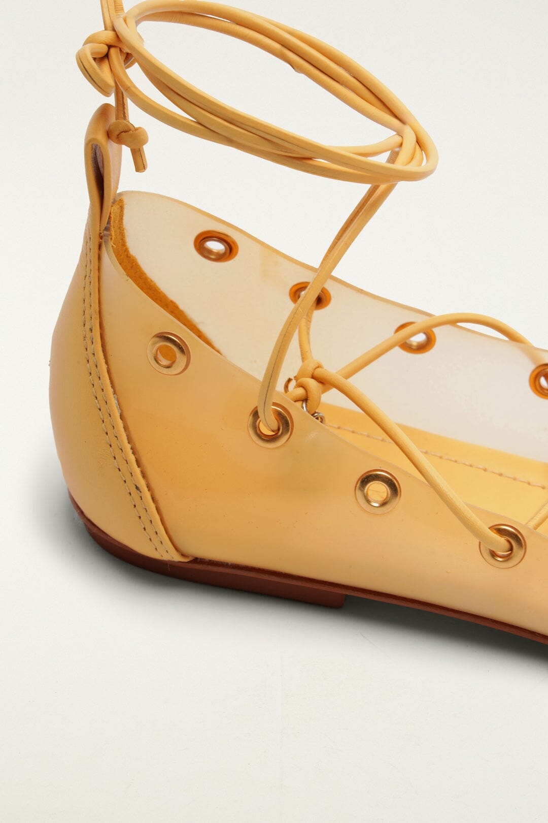 FARM Rio Shop Yellow Sea Lace Up Jelly Ballerina