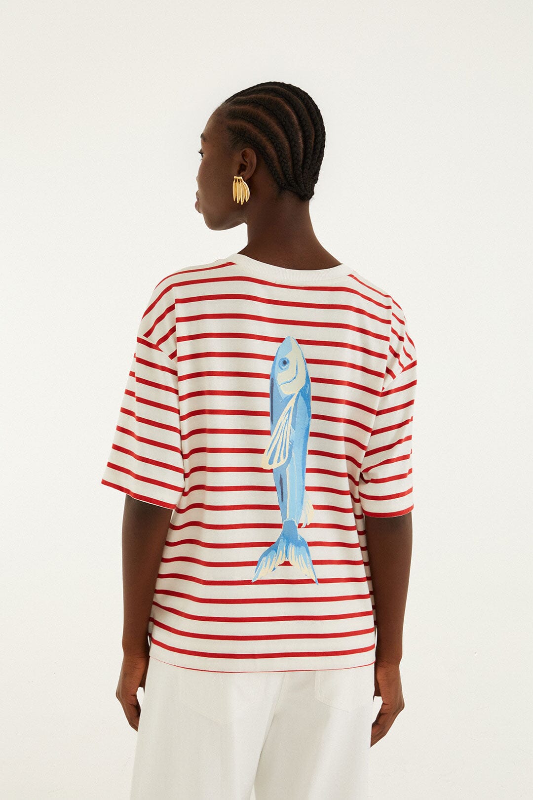 FARM Rio Shop Red Summer In The Tropics Stripes T-Shirt & Scarf