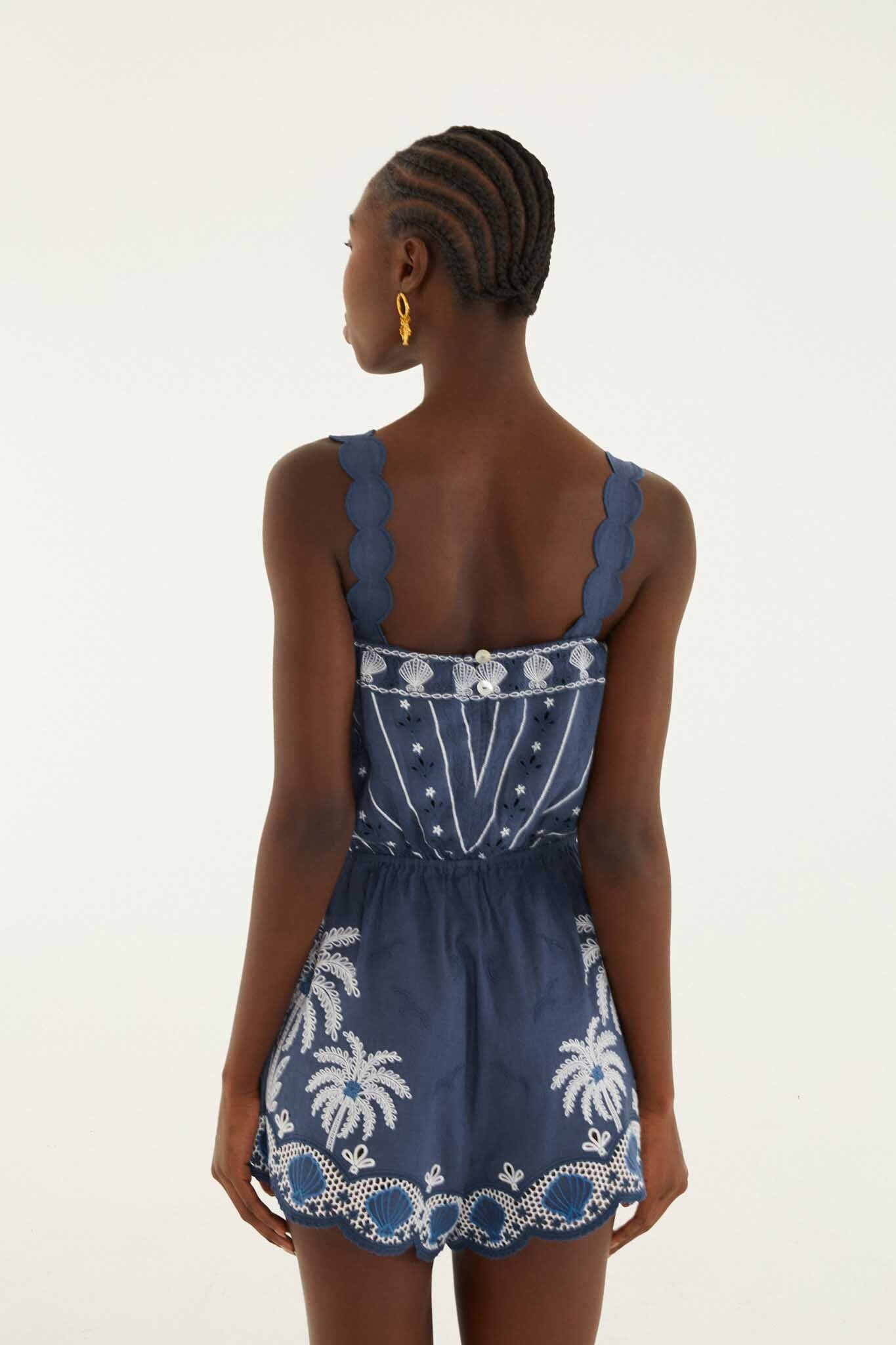 FARM Rio Shop Romper With Embroidery