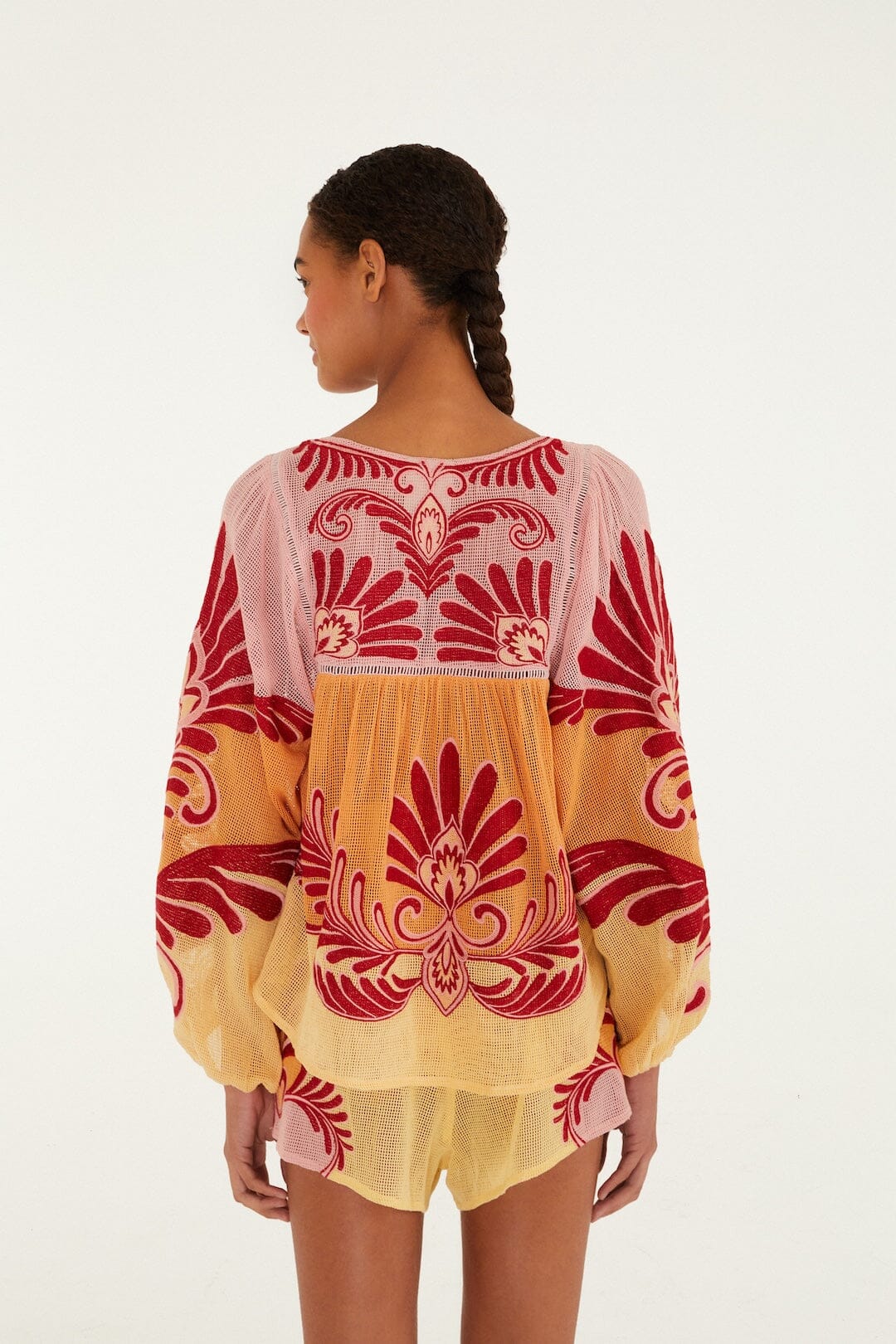 FARM Rio Shop Soft Yellow Arabesc Blouse