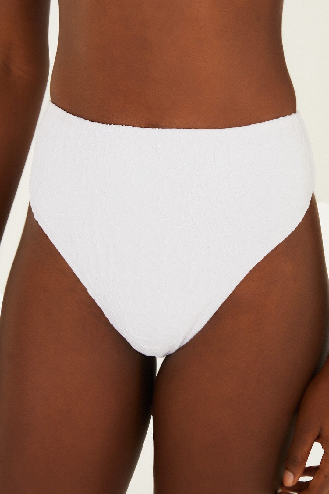 FARM Rio Sale by Type White Gerbera Daisy High Waist Bikini Bottom