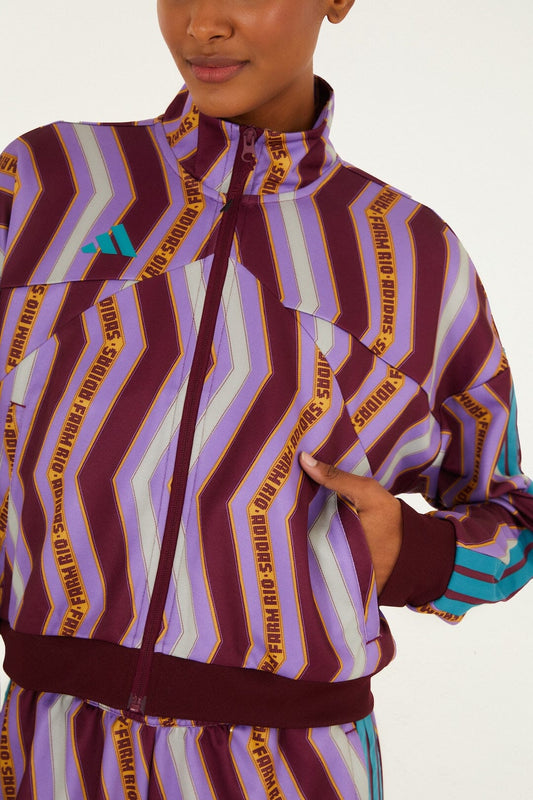FARM Rio Shop Zig Zag Stripes Lilac Adidas Tiro Jacket