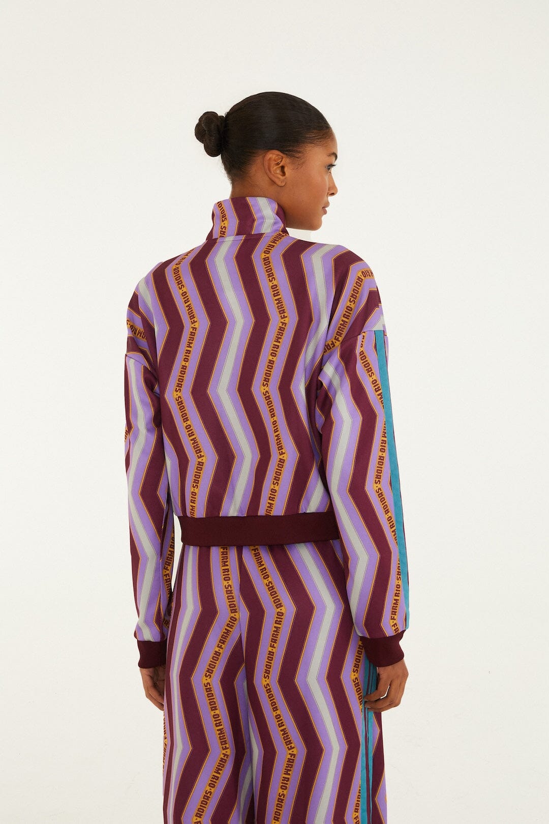 FARM Rio Shop Zig Zag Stripes Lilac Adidas Tiro Jacket