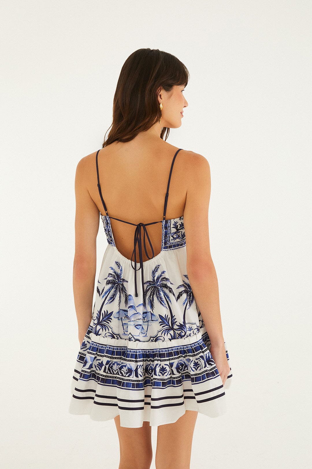 FARM Rio Shop Off-White Wonderful City Organic Cotton Mini Dress