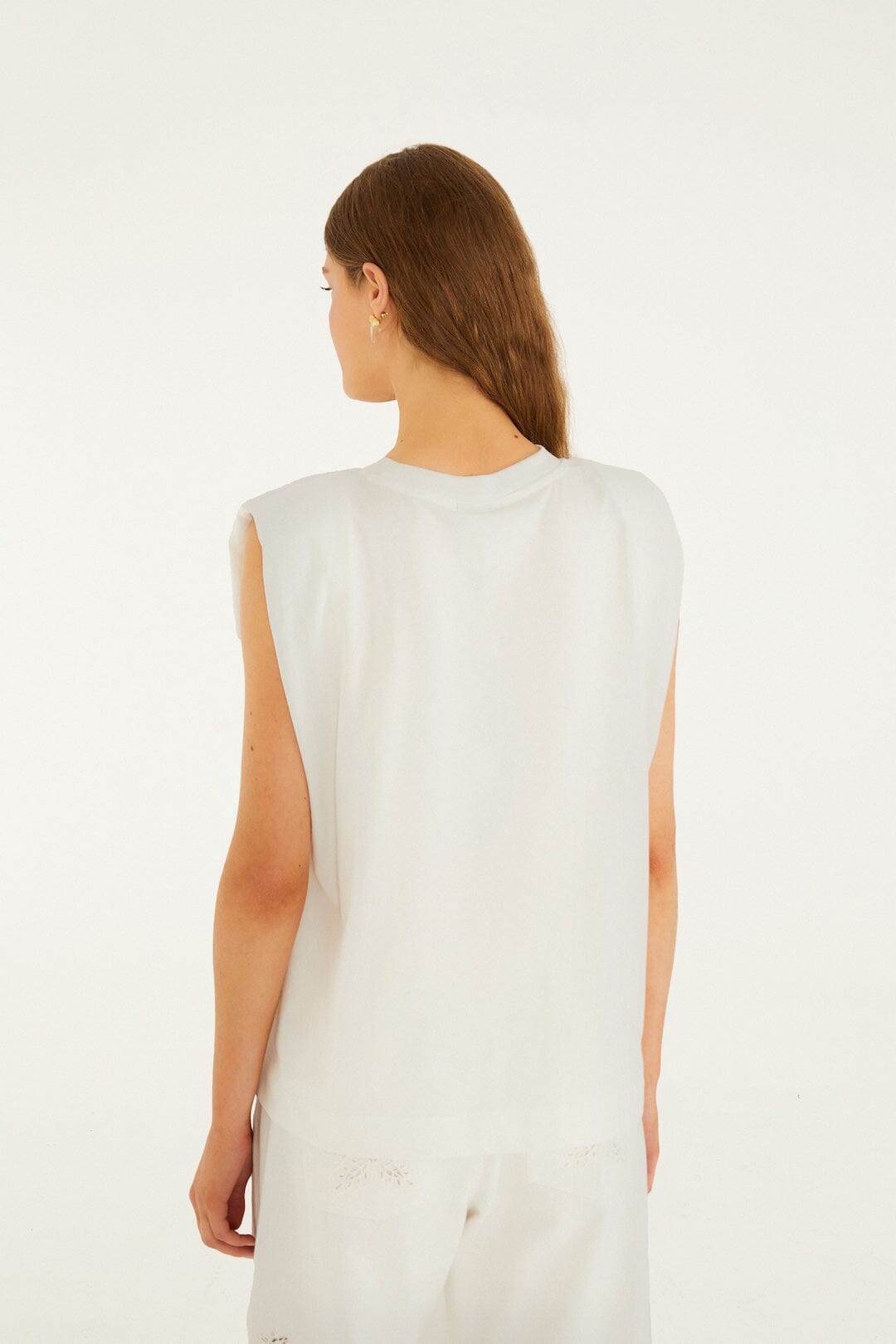 FARM Rio Shop Off-White Toucan Rio Padded Shoulder Organic Cotton T-Shirt