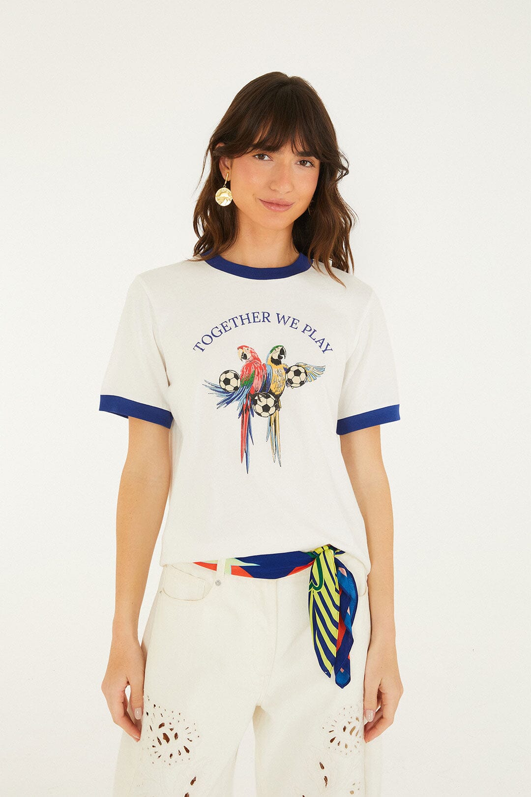 FARM Rio Shop Off-White Together We Play Short Sleeve T-Shirt