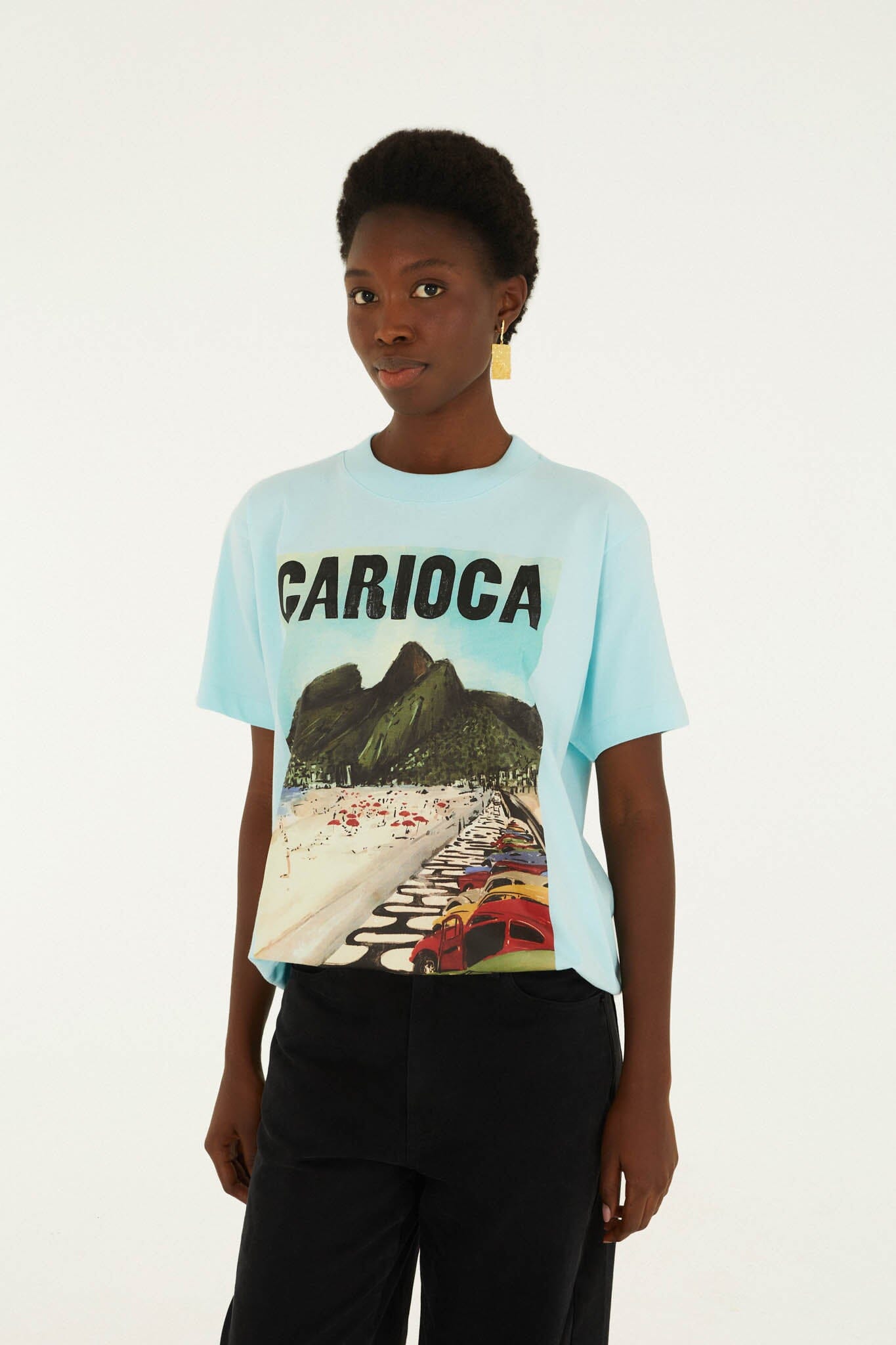 FARM Rio Shop Dois Irmaos Landscape Carioca Organic Cotton Relaxed T-Shirt