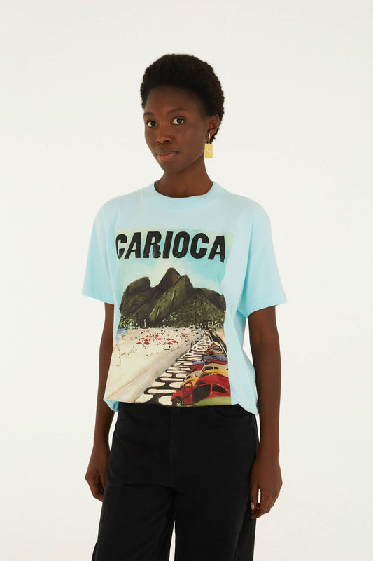 FARM Rio Shop Dois Irmaos Landscape Carioca Organic Cotton Relaxed T-Shirt
