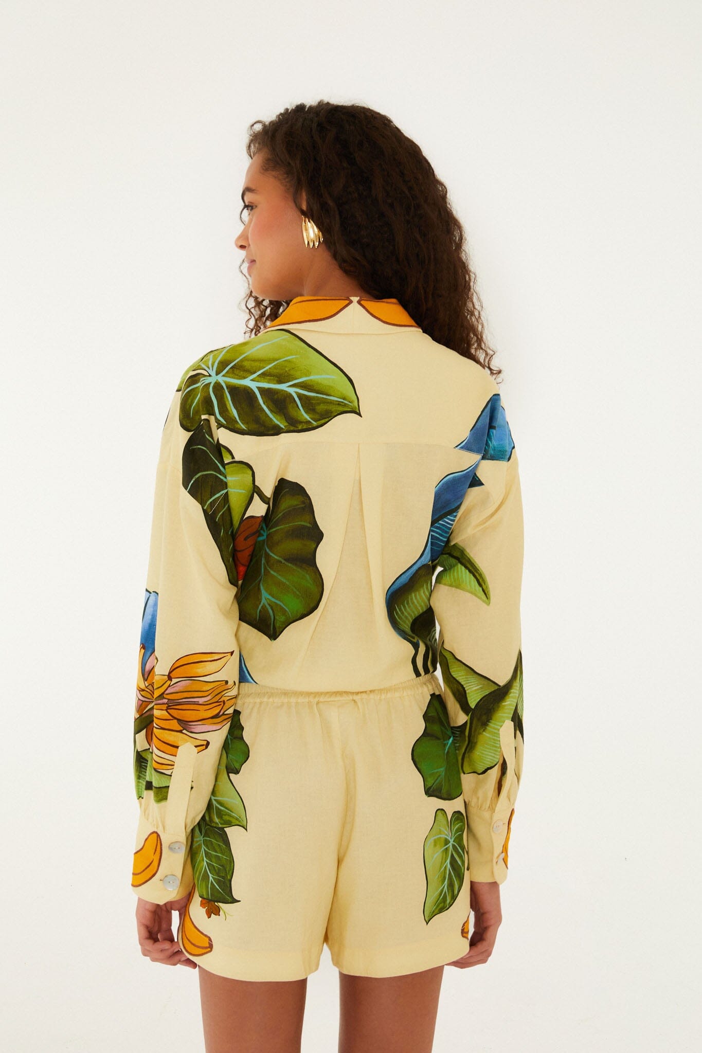 FARM Rio Shop Yellow Banana Grapes Drawstring Lenzing Ecovero Euroflax Shorts
