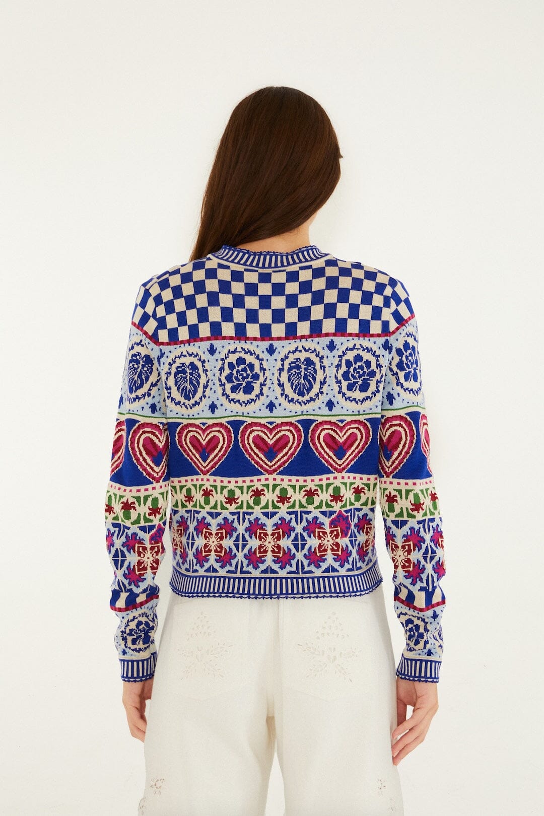 FARM Rio Shop Rainbow Kaleidoscope Ainika Knit Cardigan