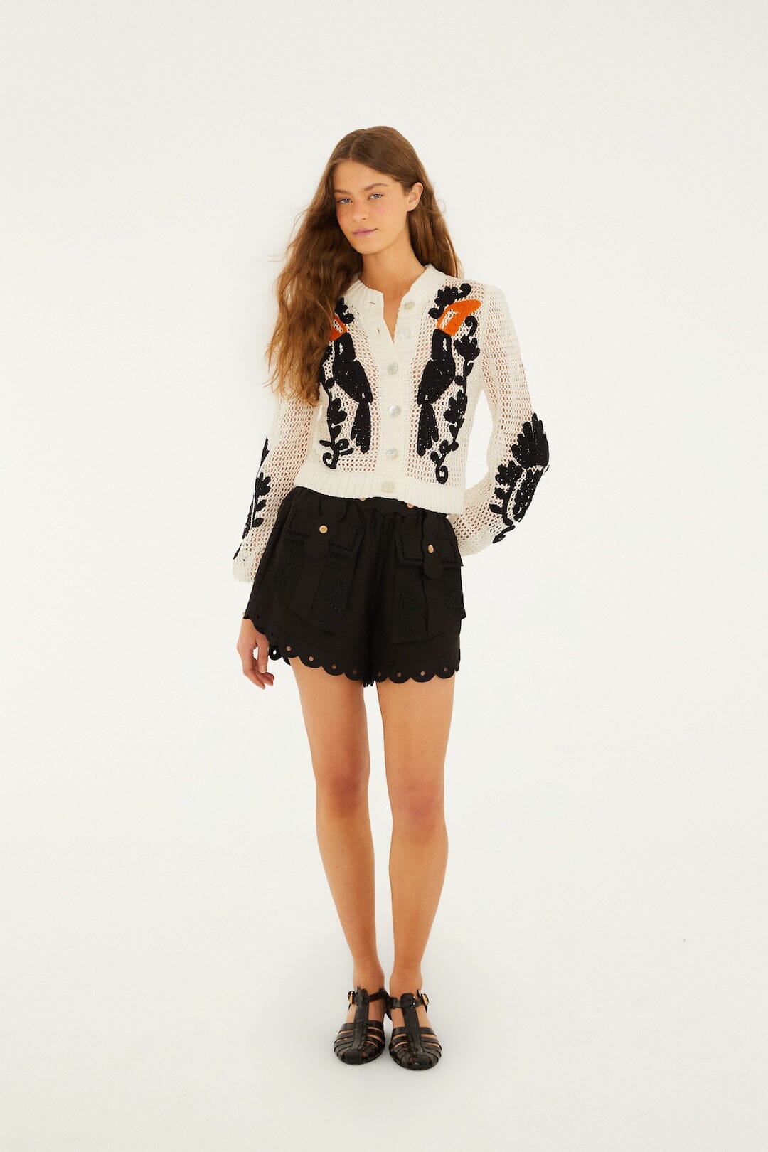 FARM Rio Shop Toucan Crochet Cardigan