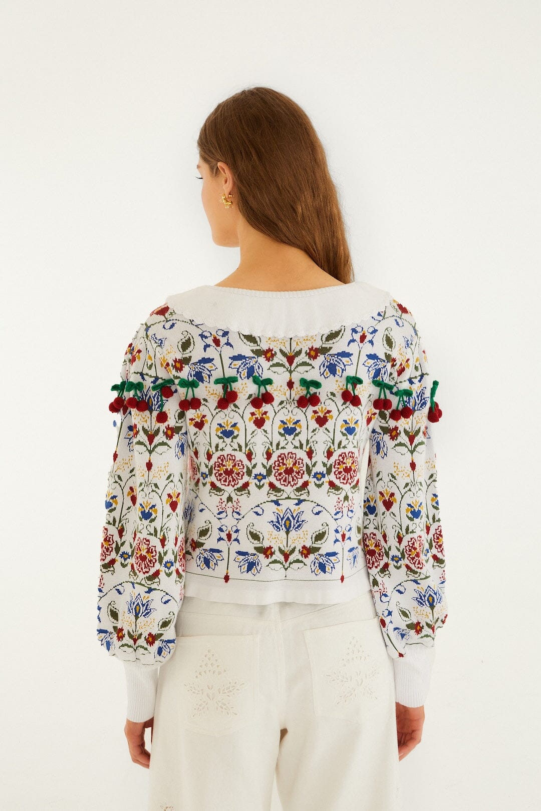 FARM Rio Shop Stitched Garden Ainika Knit Cardigan