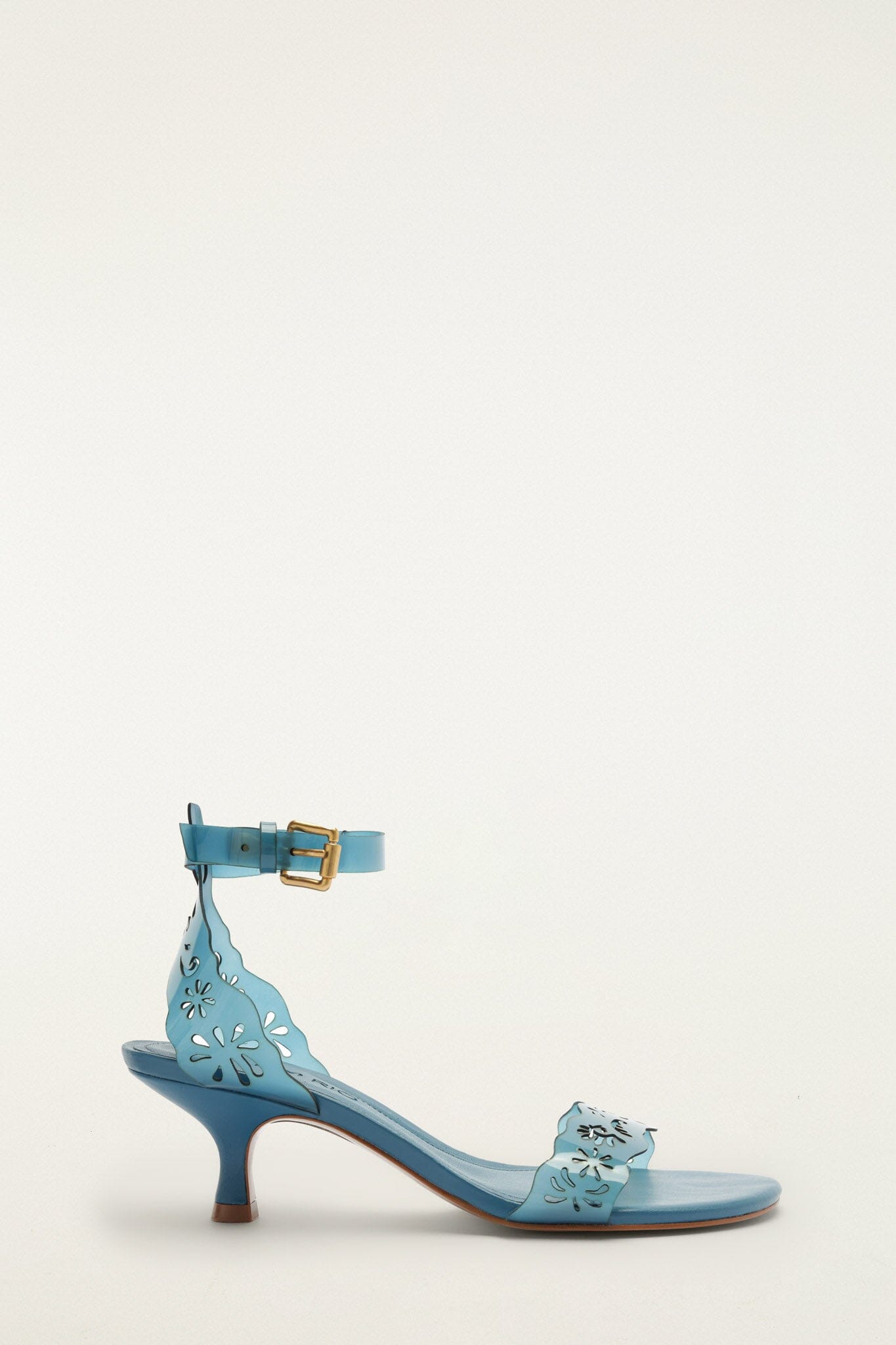 FARM Rio Shop Blue Lace Jelly Kitten Heeled Sandal