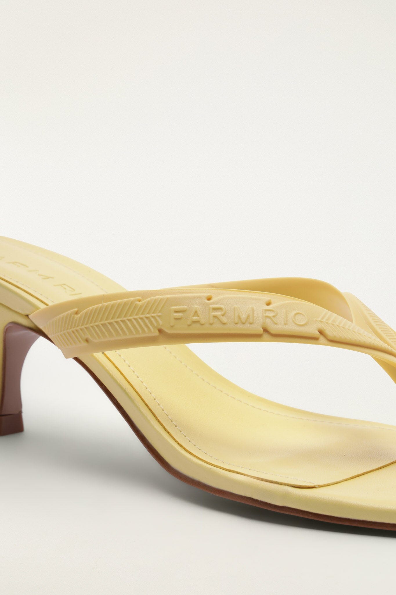 FARM Rio Shop Yellow Rob Kitten Heeled Sandal