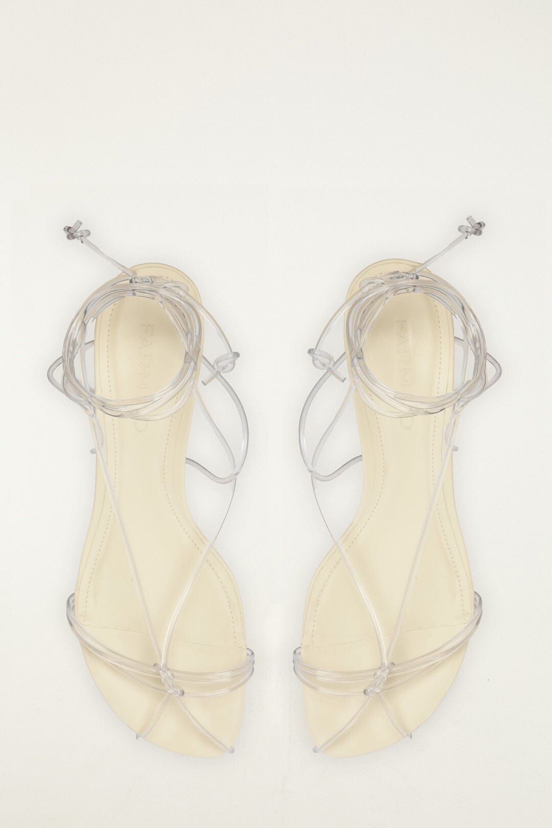 FARM Rio Shop White Spaghetti Jelly Kitten Heeled Sandal