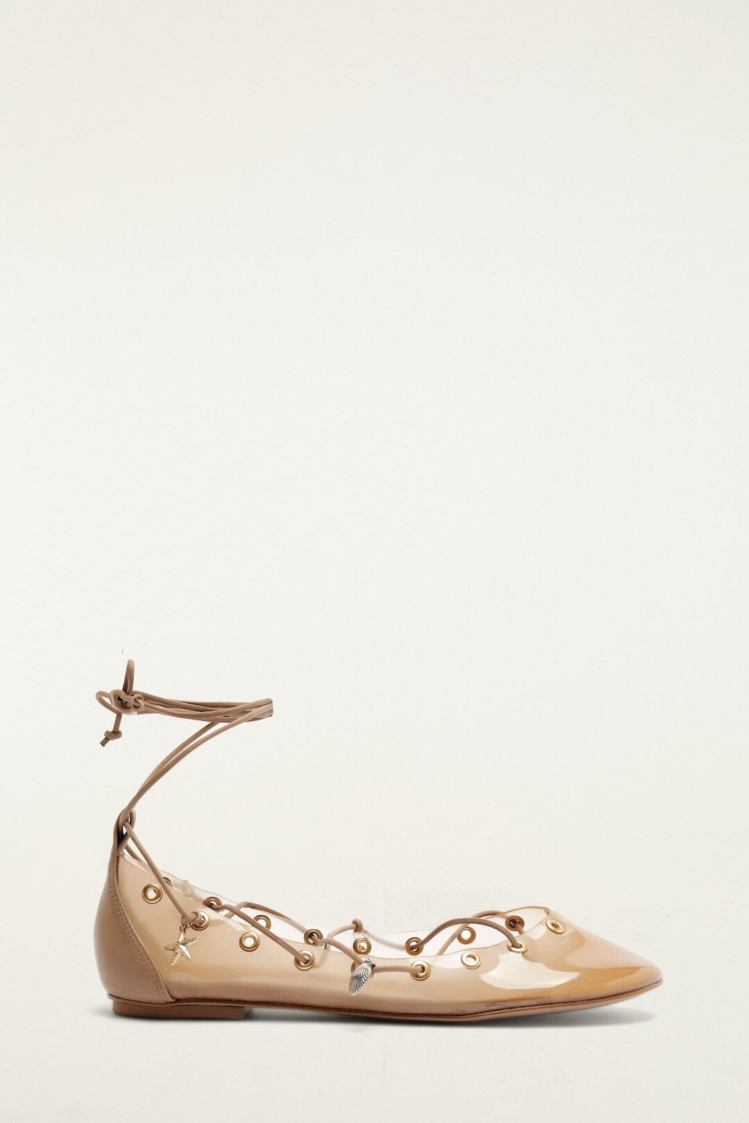 FARM Rio Shop Sand Sea Lace Up Jelly Ballerina