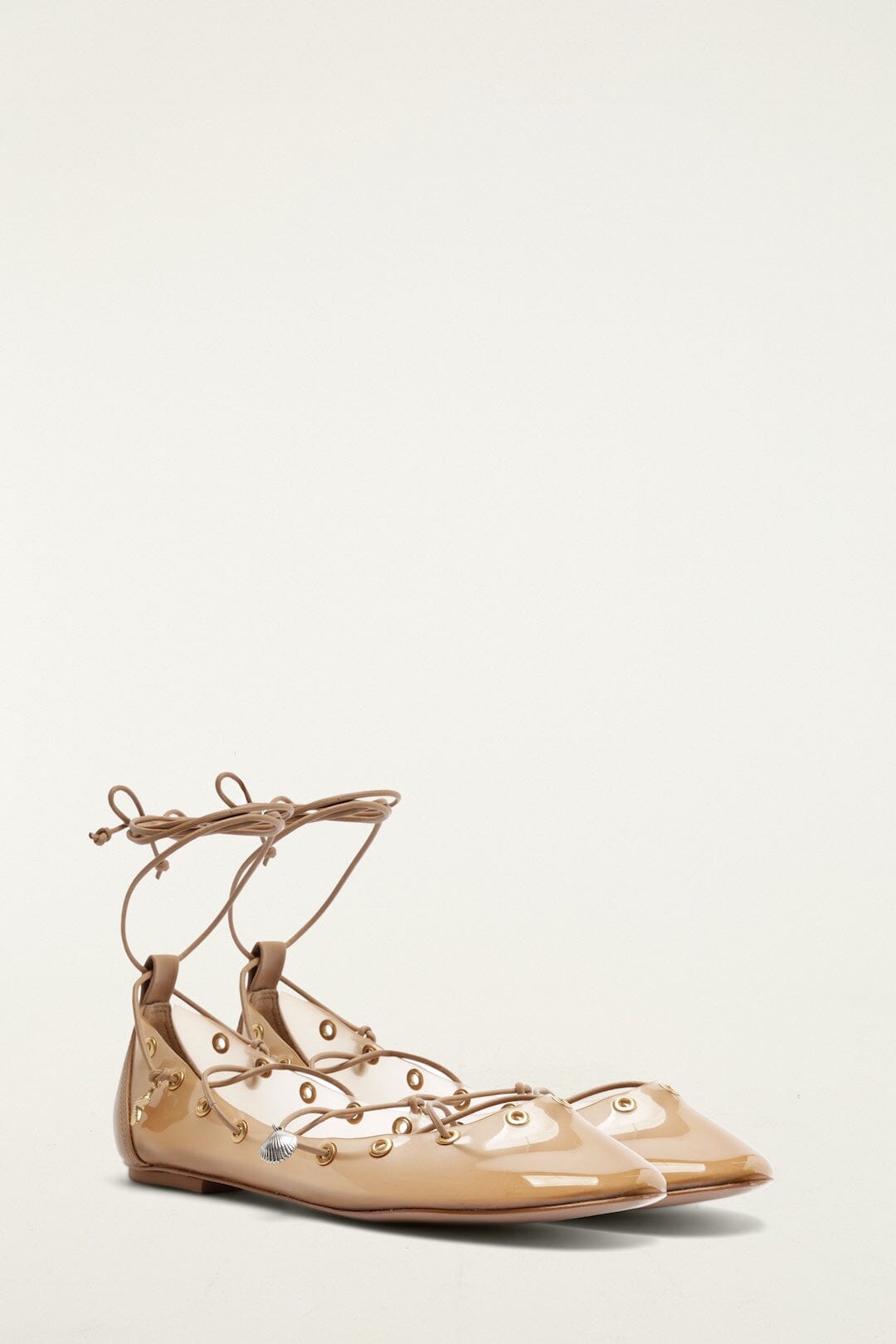 FARM Rio Shop Sand Sea Lace Up Jelly Ballerina