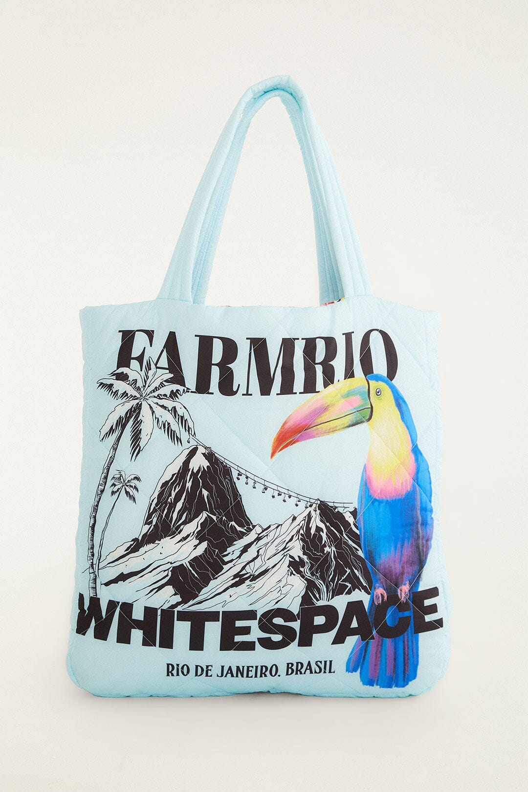 FARM Rio Shop Blue Toucan Puffer Bag