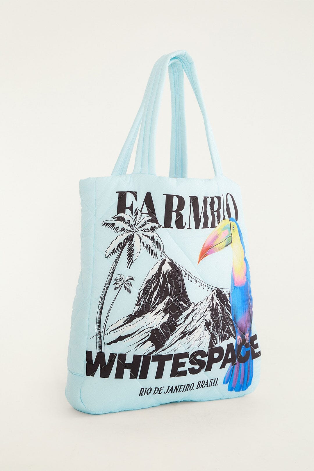 FARM Rio Shop Blue Toucan Puffer Bag