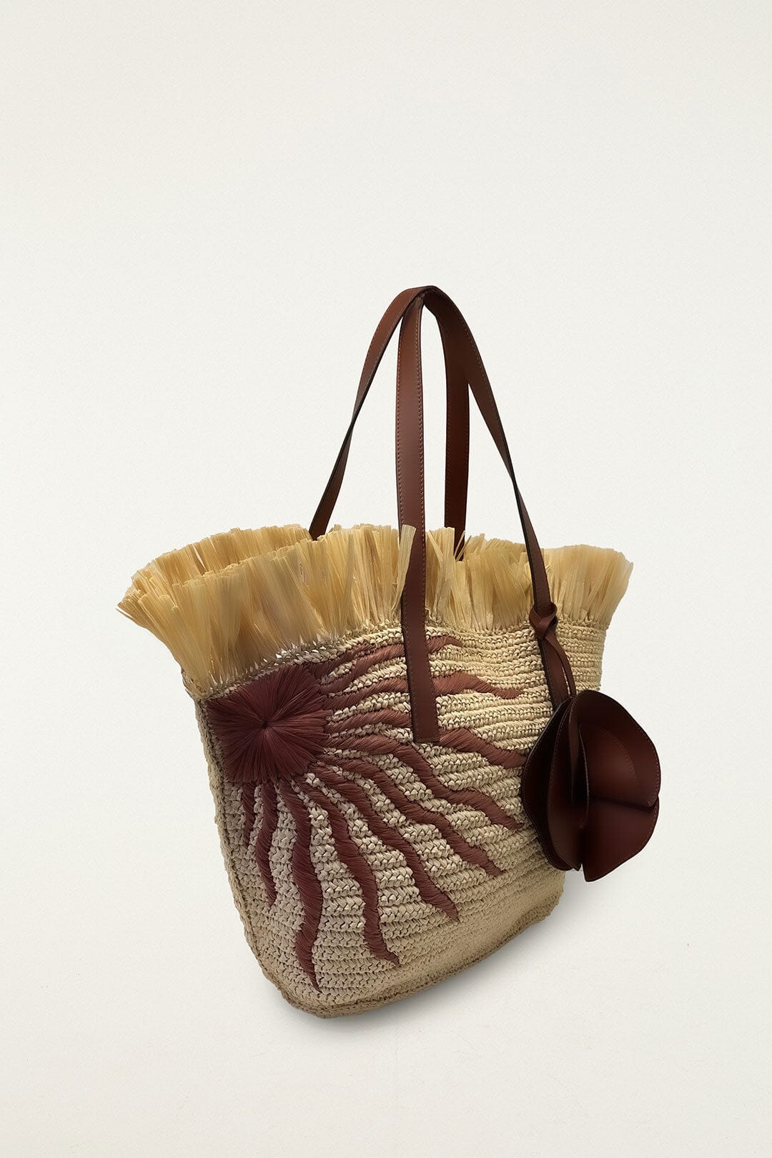 FARM Rio Shop Printed Raffia Basket Bag