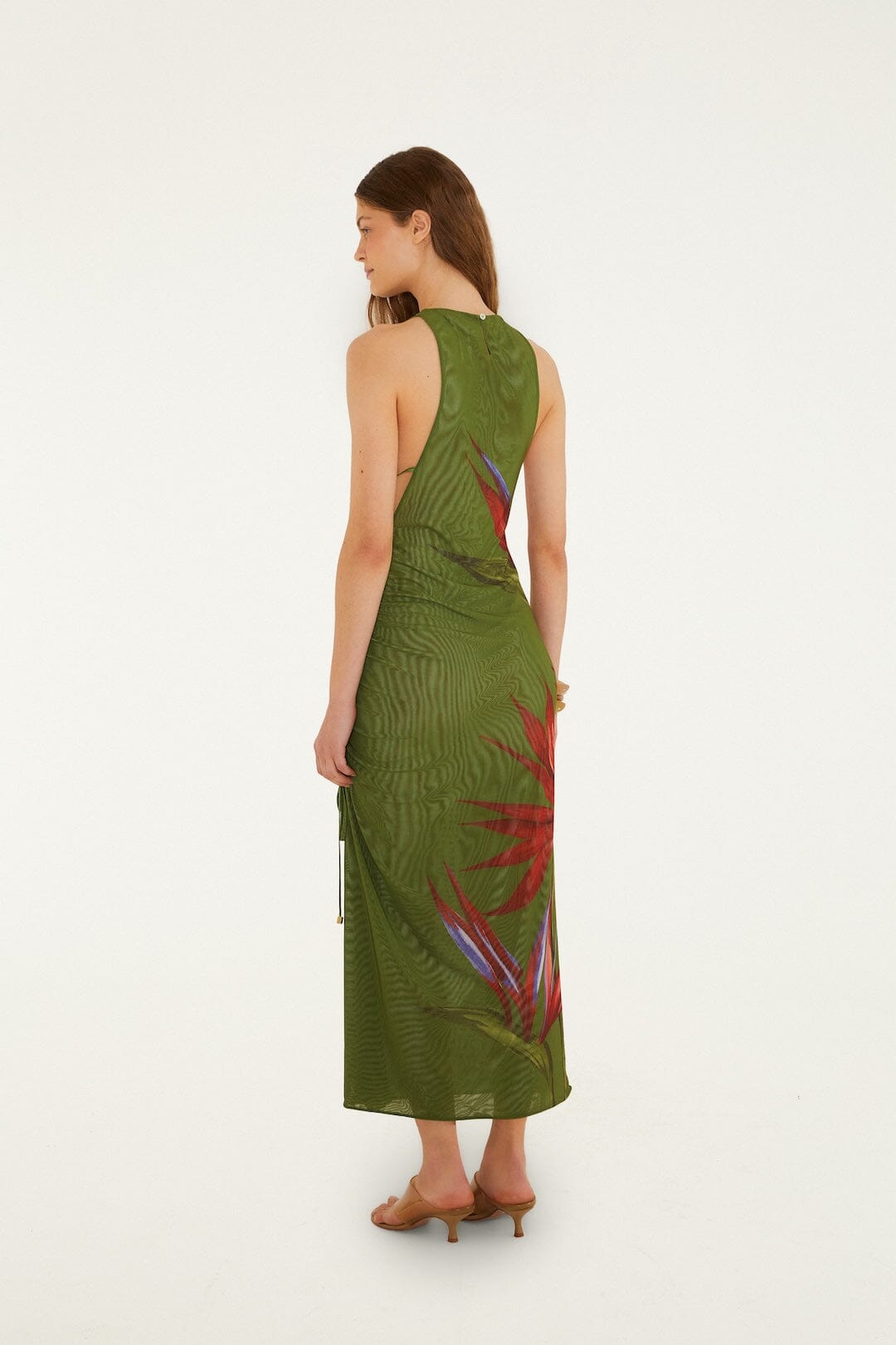 FARM Rio Shop Dark Green Strelitzia Maxi Dress