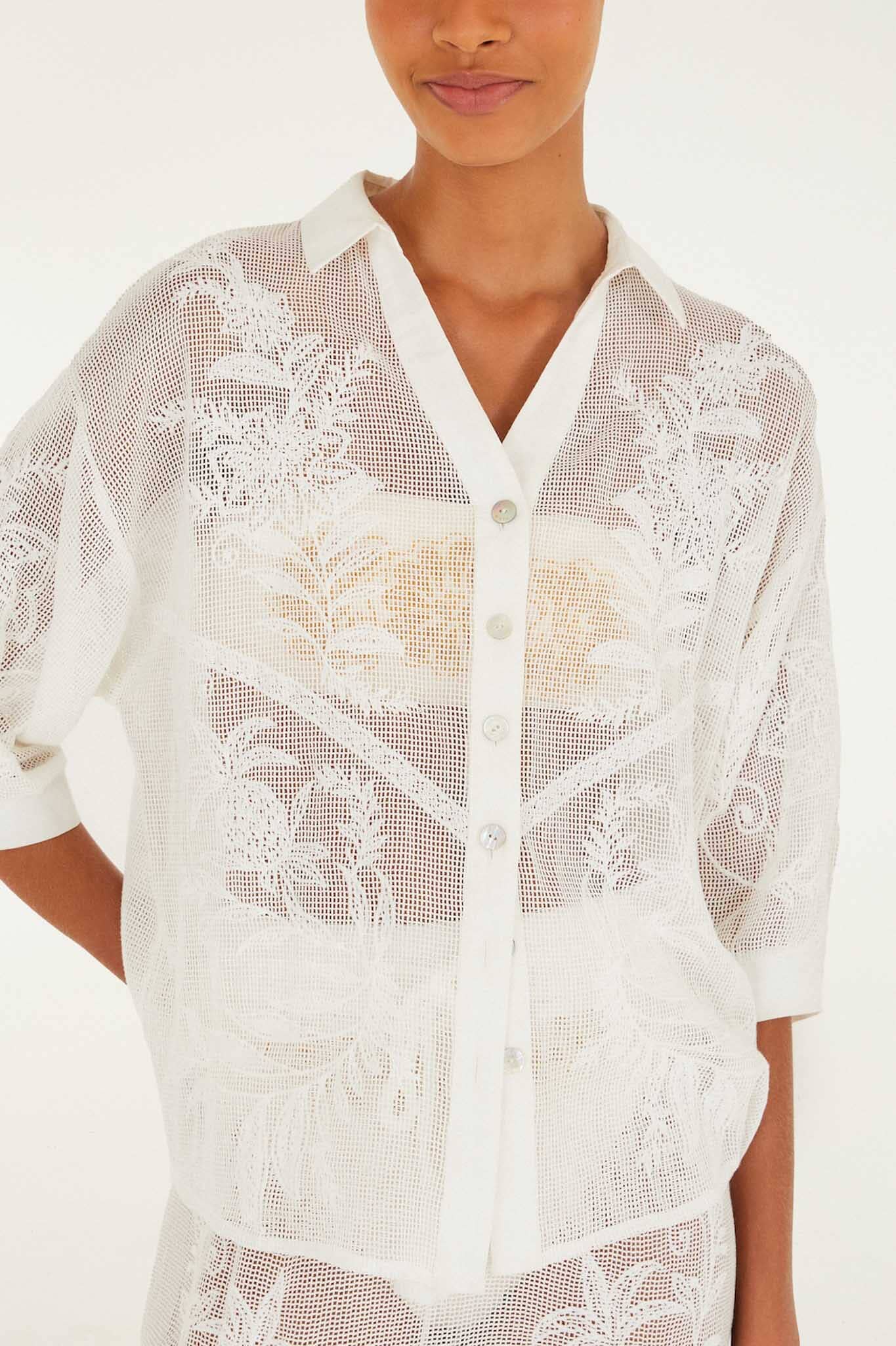 FARM Rio Shop Off-White Nina Blouse