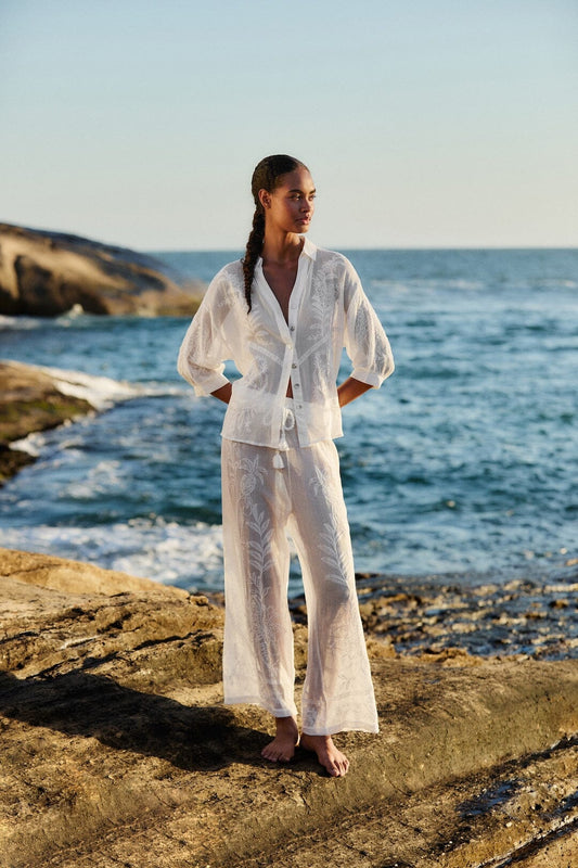 FARM Rio Shop Off-White Nina Pants