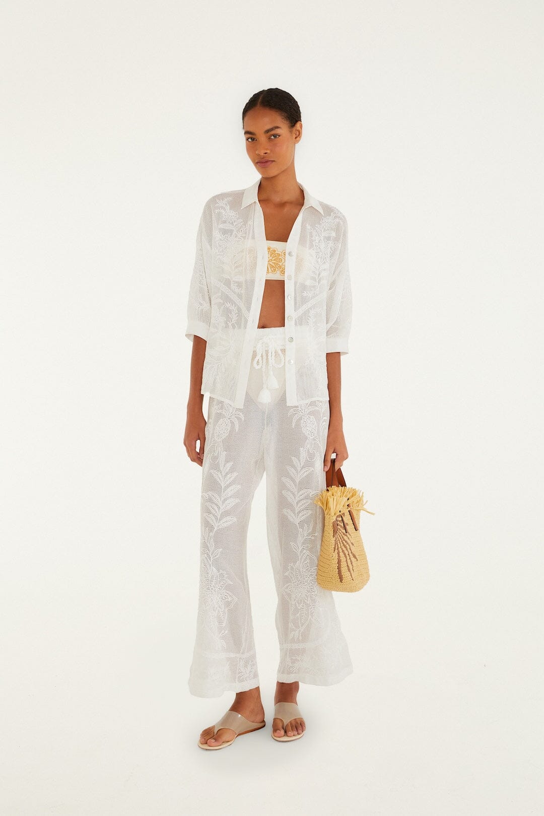 FARM Rio Shop Off-White Nina Pants