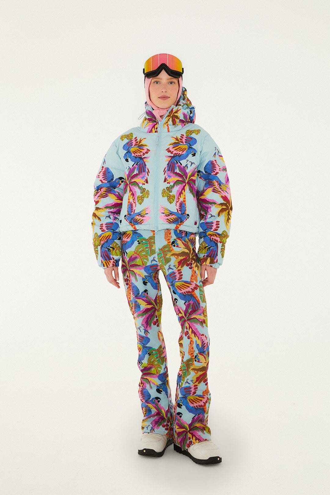 FARM Rio Shop Blue Macaw Puffer Jacket