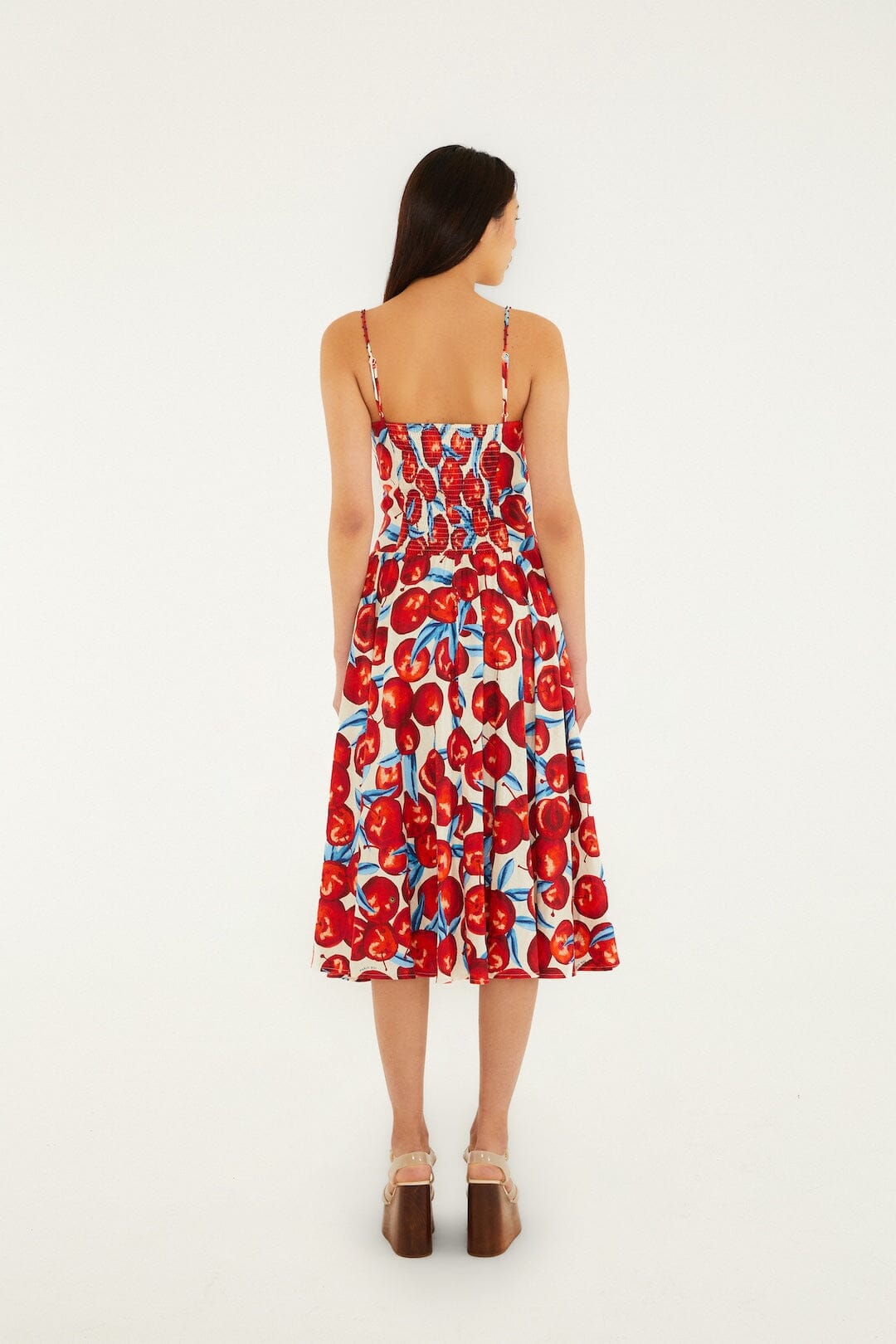 FARM Rio Shop Cherry Blossom Sleeveless Lenzing Ecovero Euroflax Midi Dress