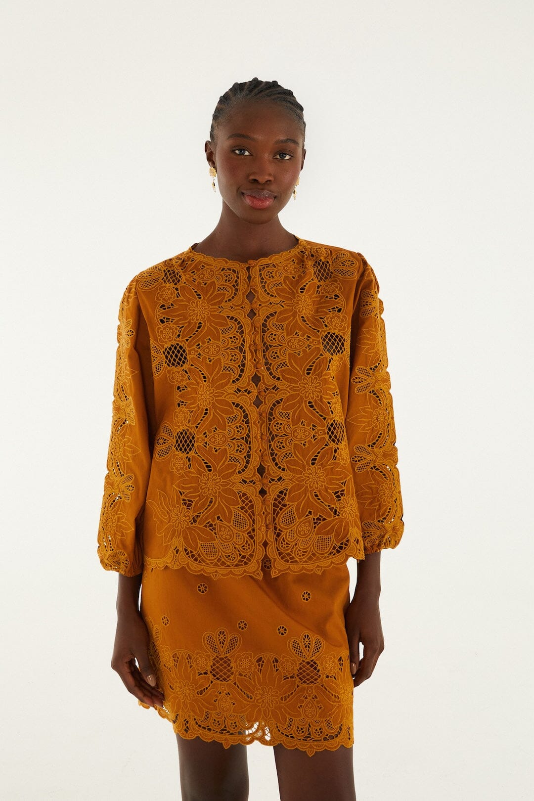 FARM Rio Sale by Type Camel Richelieu Mini Skirt