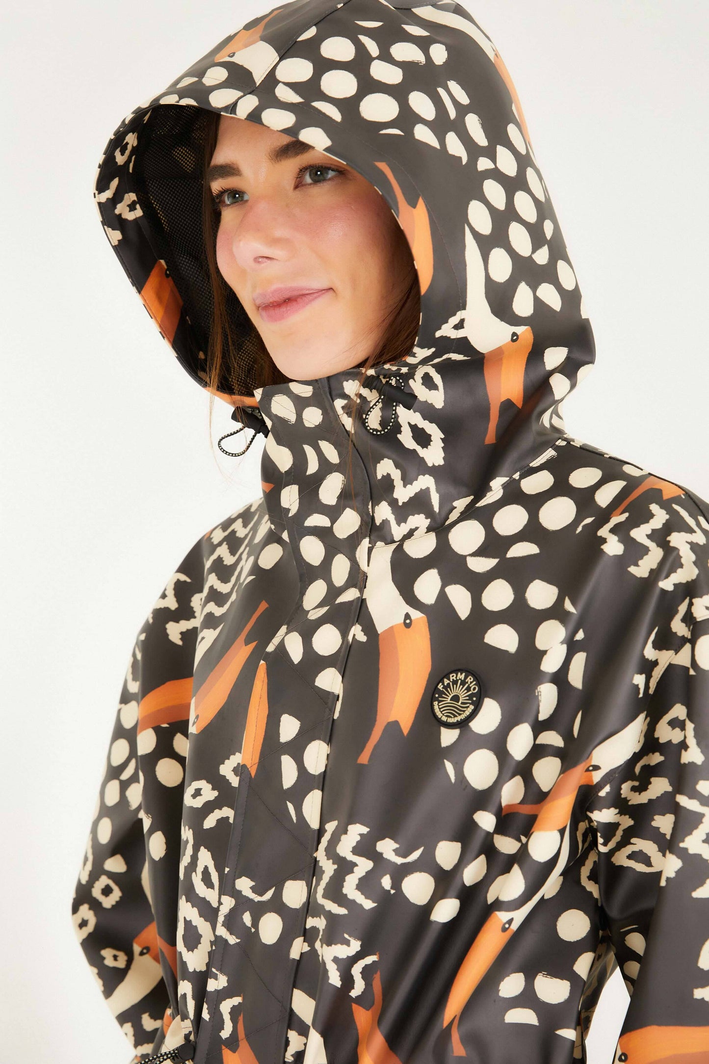 FARM Rio Sale by Type Black Tucanismo Raincoat