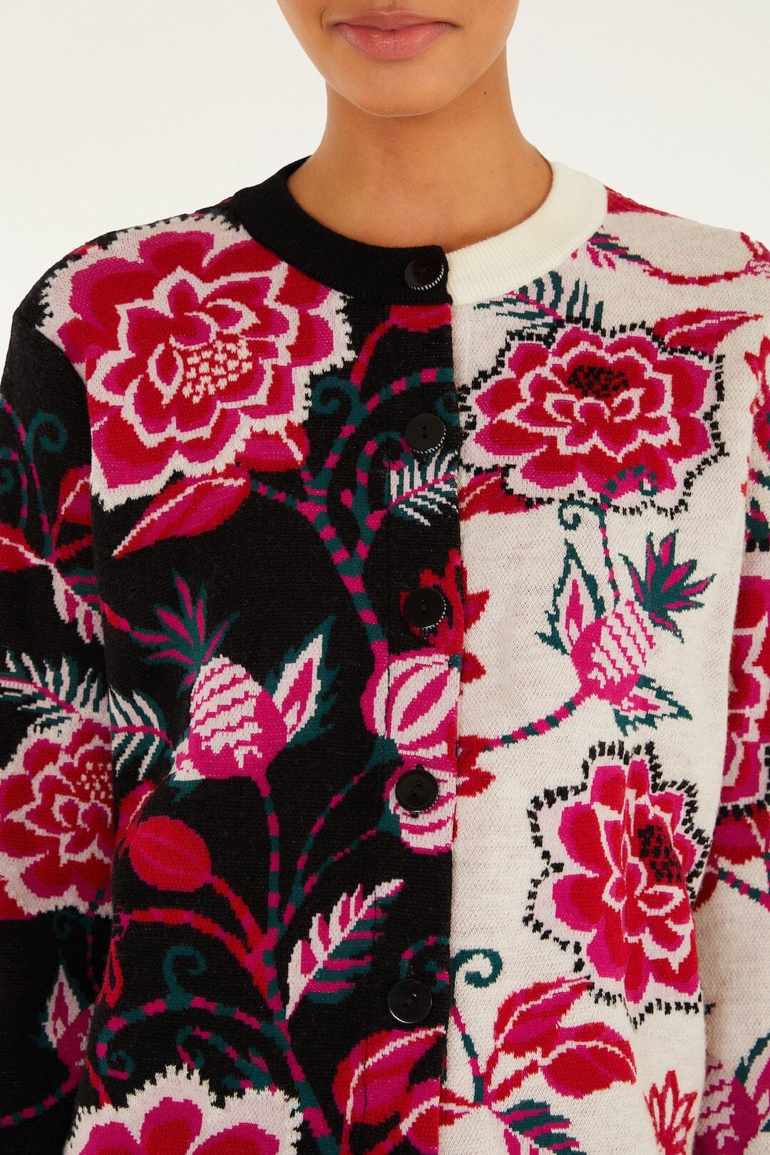FARM Rio Sale by Type Mixed Winter Garden Knit Cardigan