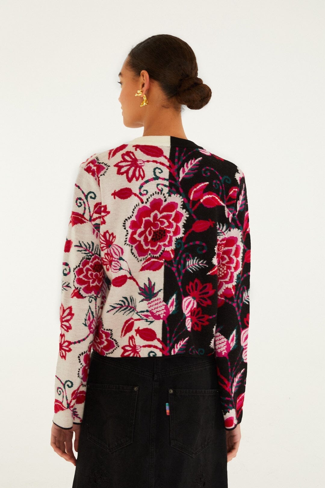 FARM Rio Sale by Type Mixed Winter Garden Knit Cardigan