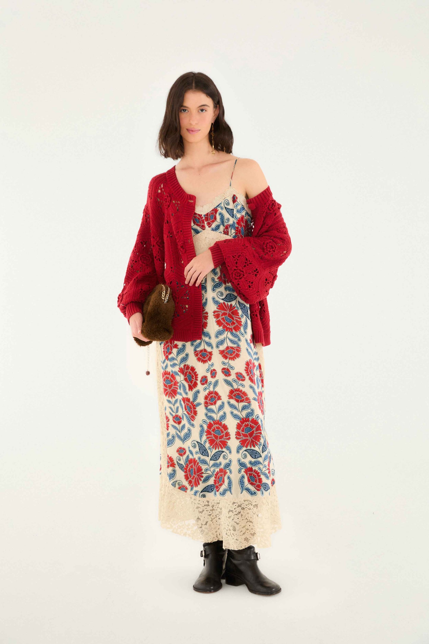 FARM Rio Sale Dresses Sand Francesca Midi Dress