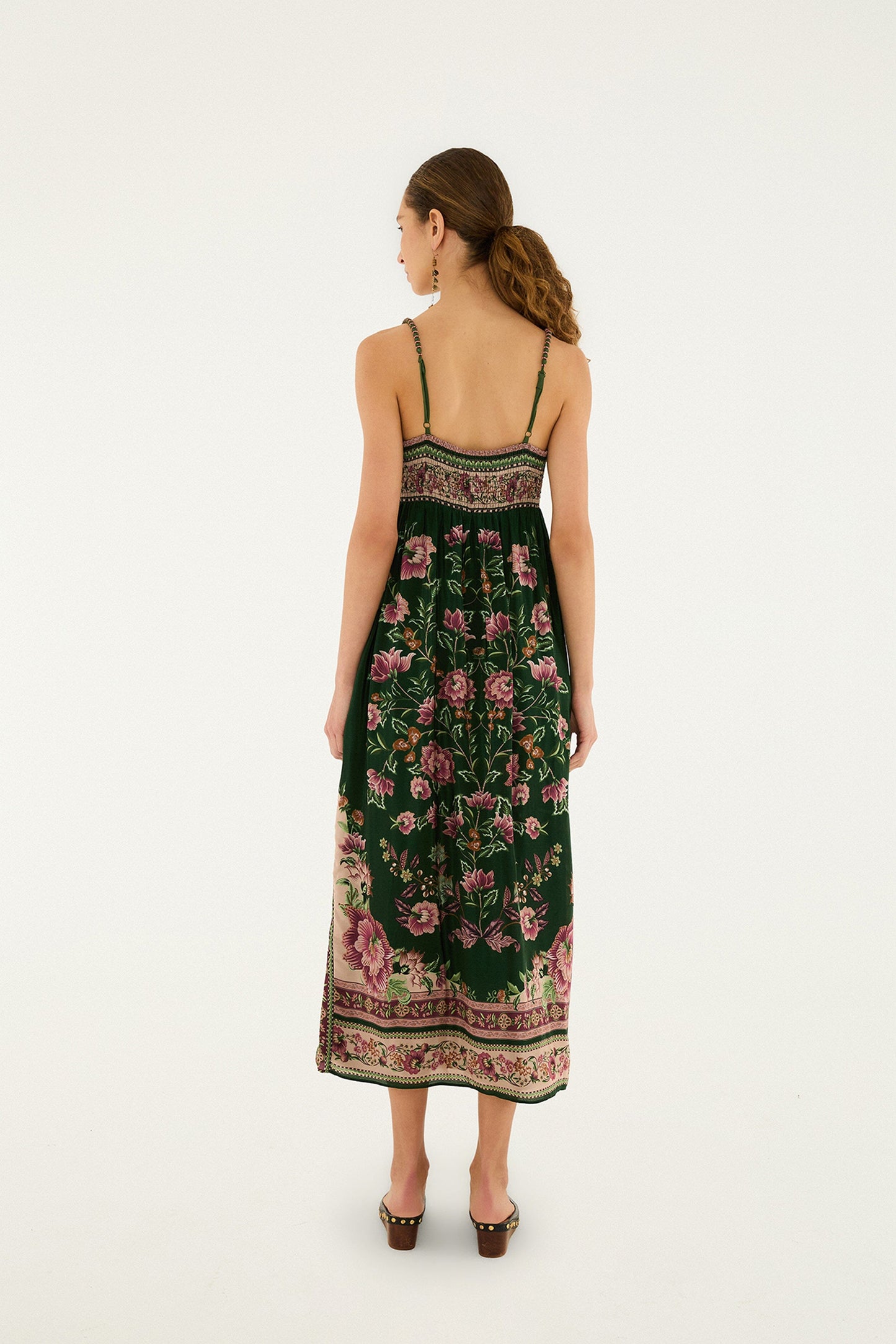FARM Rio Sale Dresses Green Flowering Garden Tree Sleveeless Midi Dress