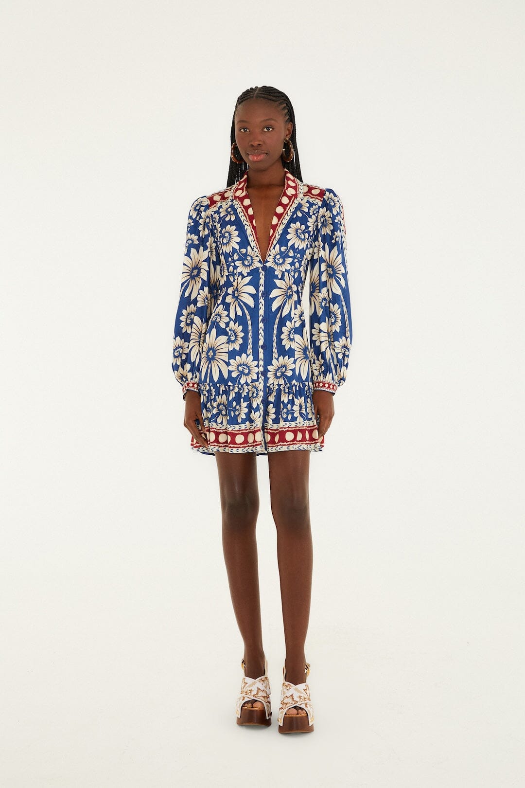 FARM Rio Sale Dresses Blue Luna Lenzing Ecovero Viscose Mini Dress