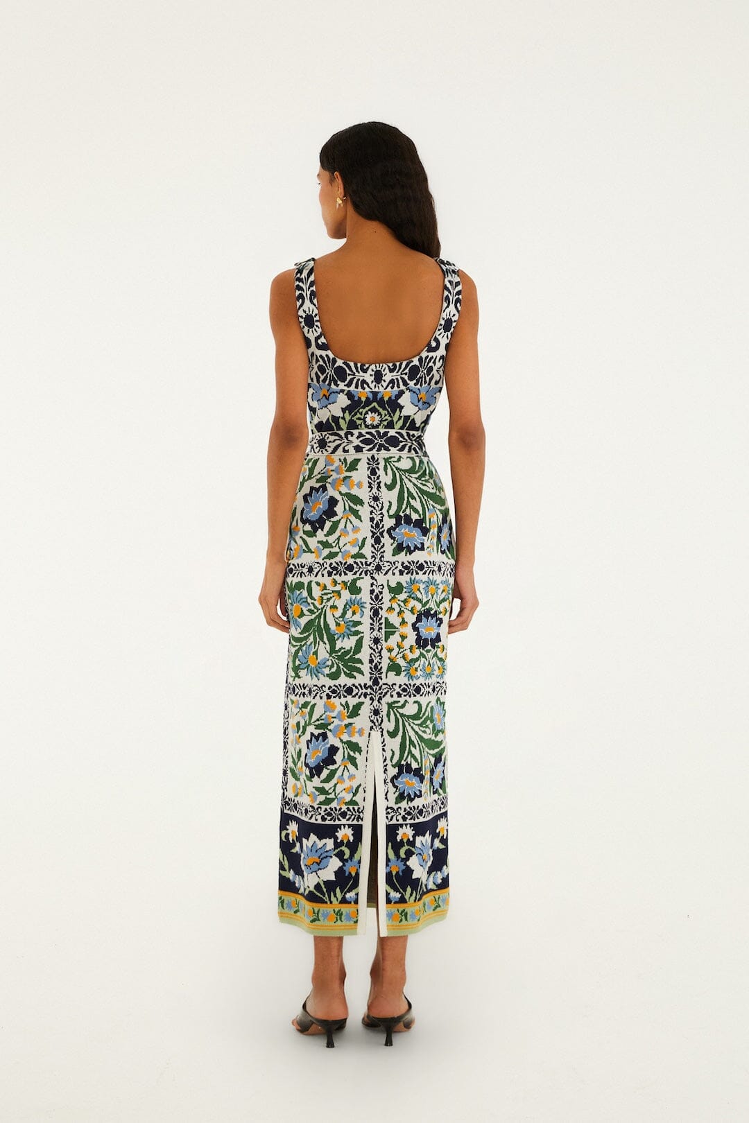 FARM Rio Shop Black Manoela Belted Knit Midi Dress