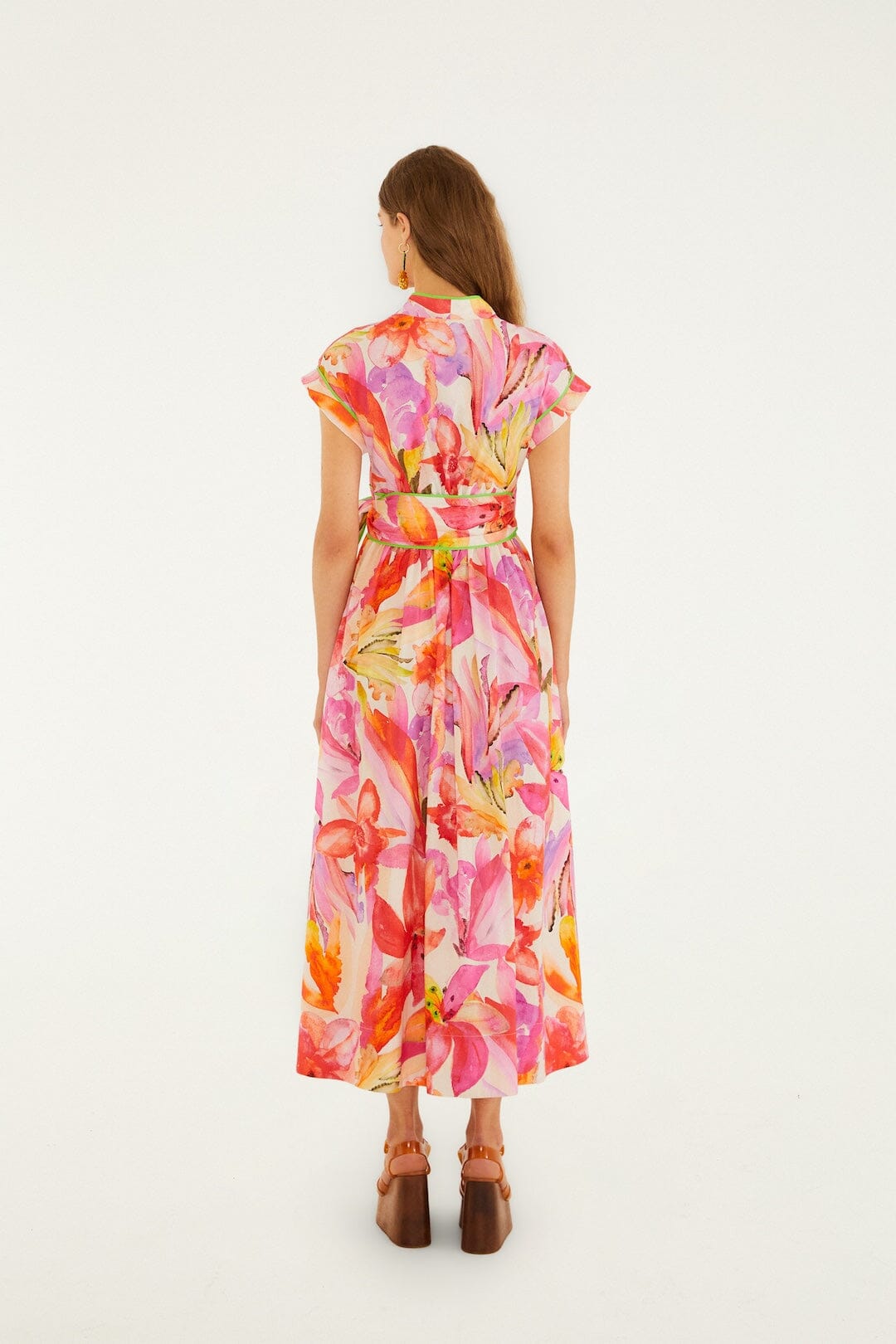 FARM Rio Shop Multicolor Artsy Flora Belted Maxi Dress