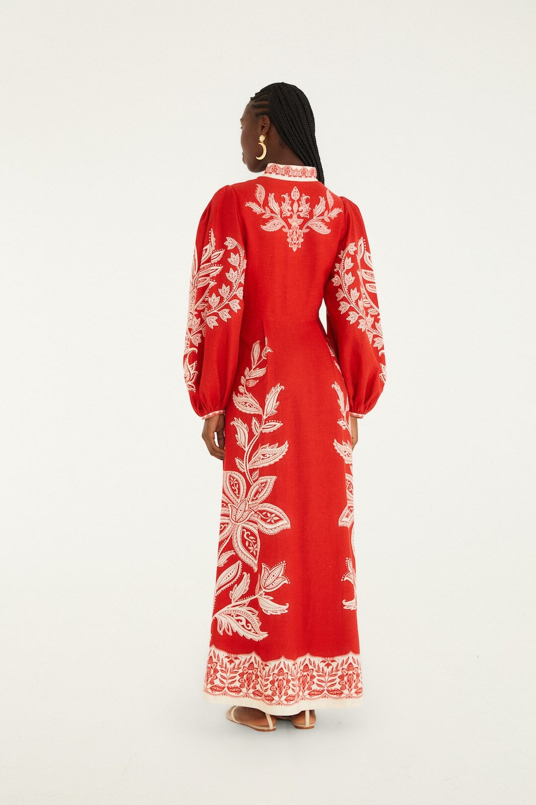 FARM Rio Shop Red Miranda Lenzing Ecovero Euroflax Maxi Dress