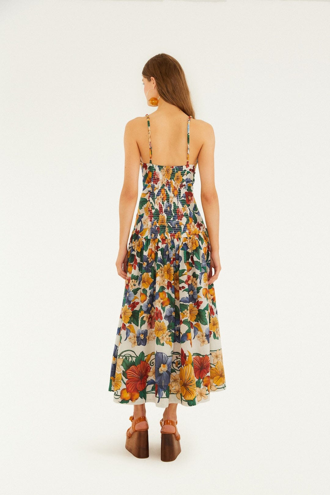 FARM Rio Shop Off-White Tropi Embroidered Maxi Dress
