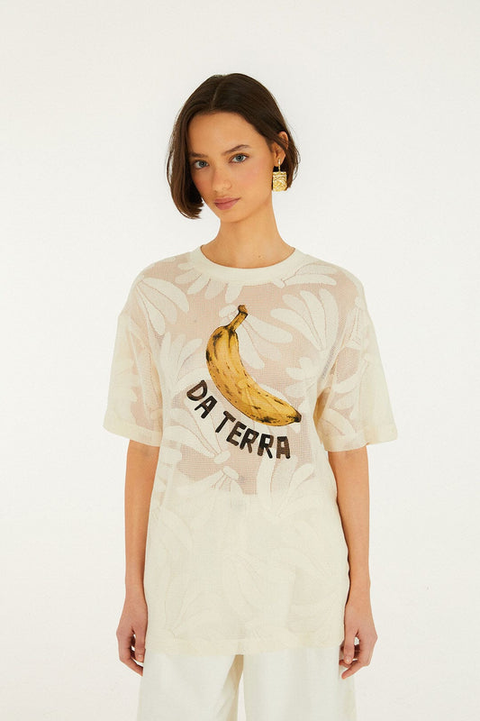 FARM Rio Shop Off-White Banana Da Terra T-Shirt