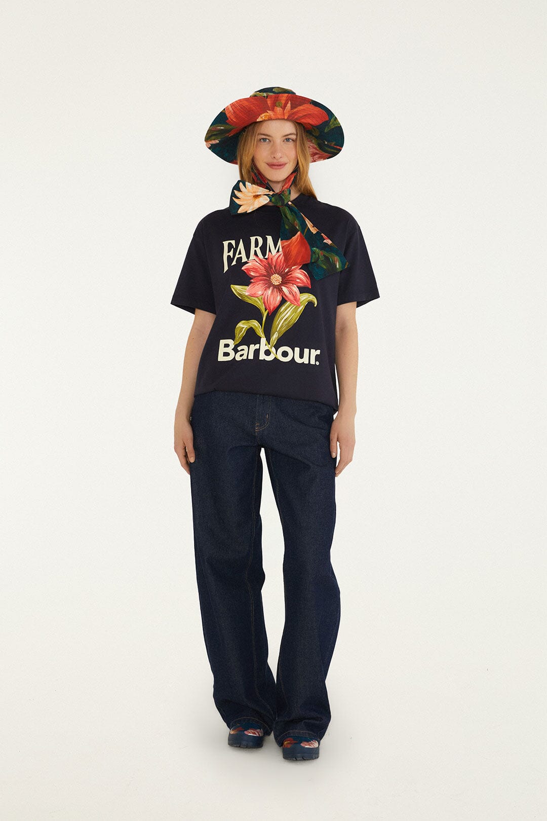 FARM Rio Shop Wild Flower Navy Blue T-Shirt